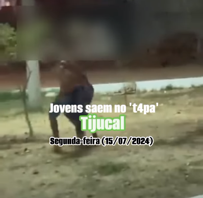 Dois jovens caem na porrada na praça do Tijucal; Vídeo