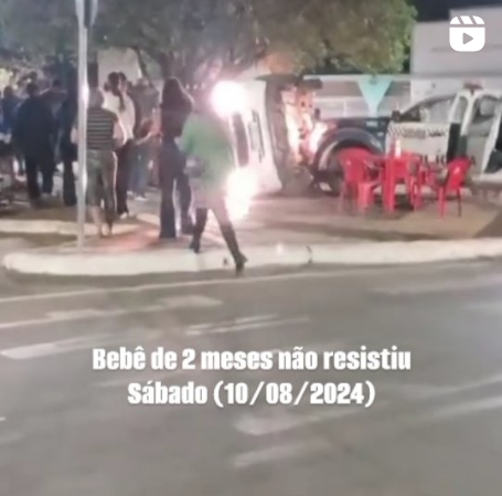 Bebê m0rr3 após viatura bater em carro; Vídeo