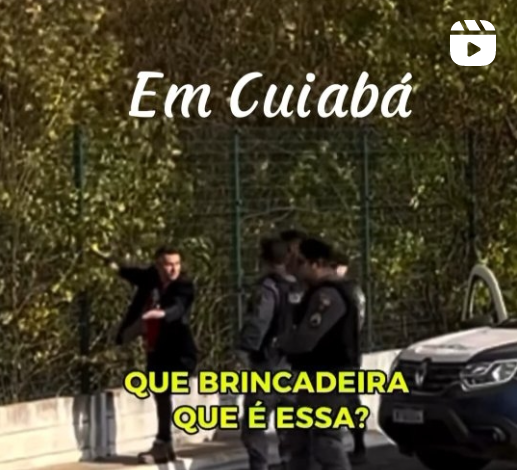 Pegadinha quase termina mal em Cuiabá; Vídeo