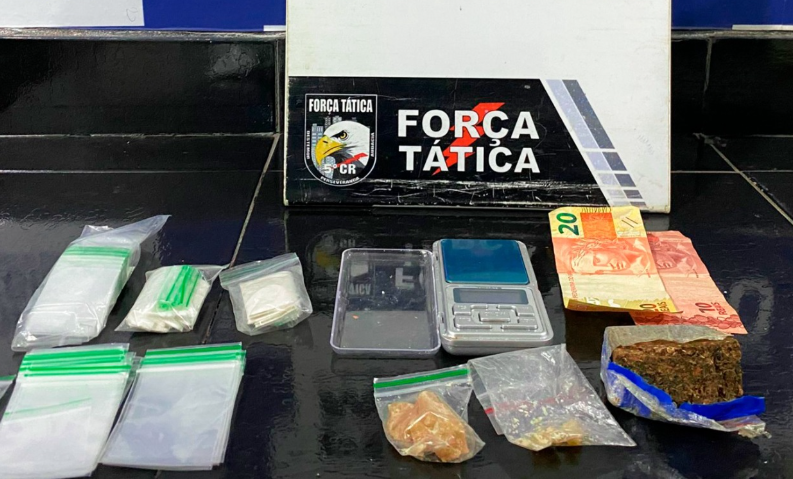 Adolescente é detido com cocaína e pasta base