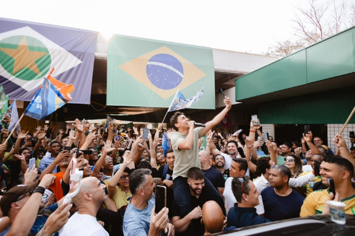 Nikolas Ferreira veio apoiar Abílio em Cuiabá; Vídeo