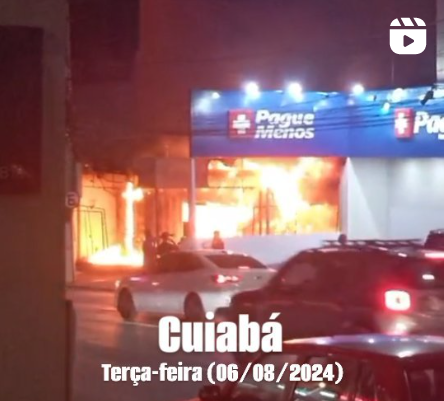 Lanchonete pega fogo na avenida Isaac Povoas; Vídeo