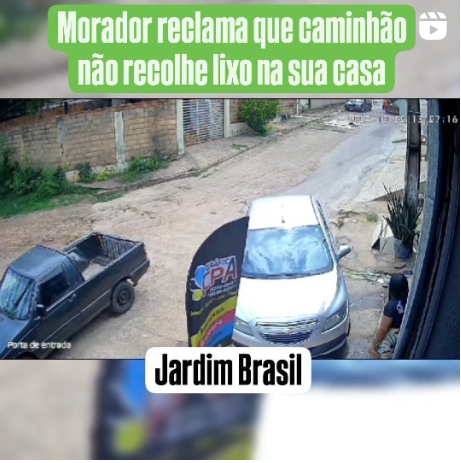 Jd. Brasil: Lixo não é recolhido em casa de morador; Vídeo