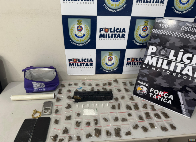 Polícia prende dois homens por tráfico de drogas em Cuiabá