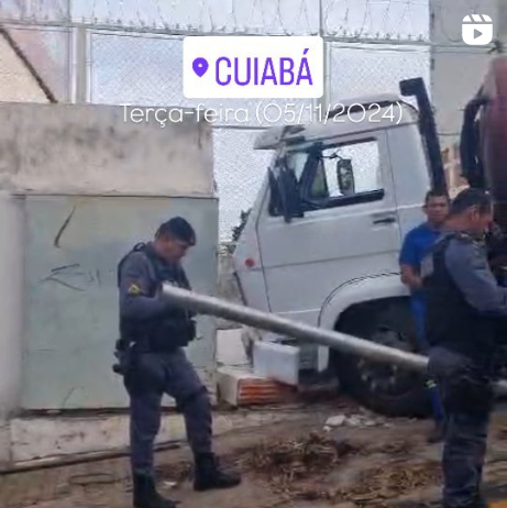 Caminhão perde controle na descida em Cuiabá; Vídeo