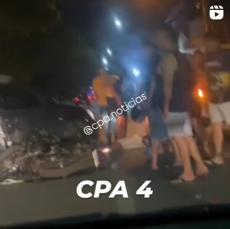 CPA 4: Acidente entre carro e moto deixa ferido; Vídeo